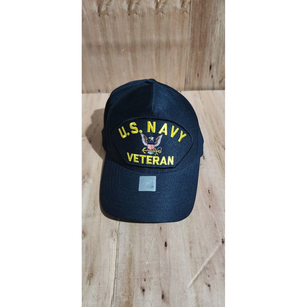 U.S. Navy Veteran Blue Cap Hat with Patch Adjustable Snapback USA Eagle Crest